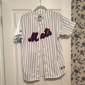 Majestic White and Blue Mets David Wright Kids Jersey